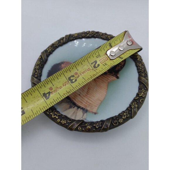 1991 Maud Humphrey Bogart Winter's child Hamilton decor Plate metal trim 4.10" - Picture 6 of 8